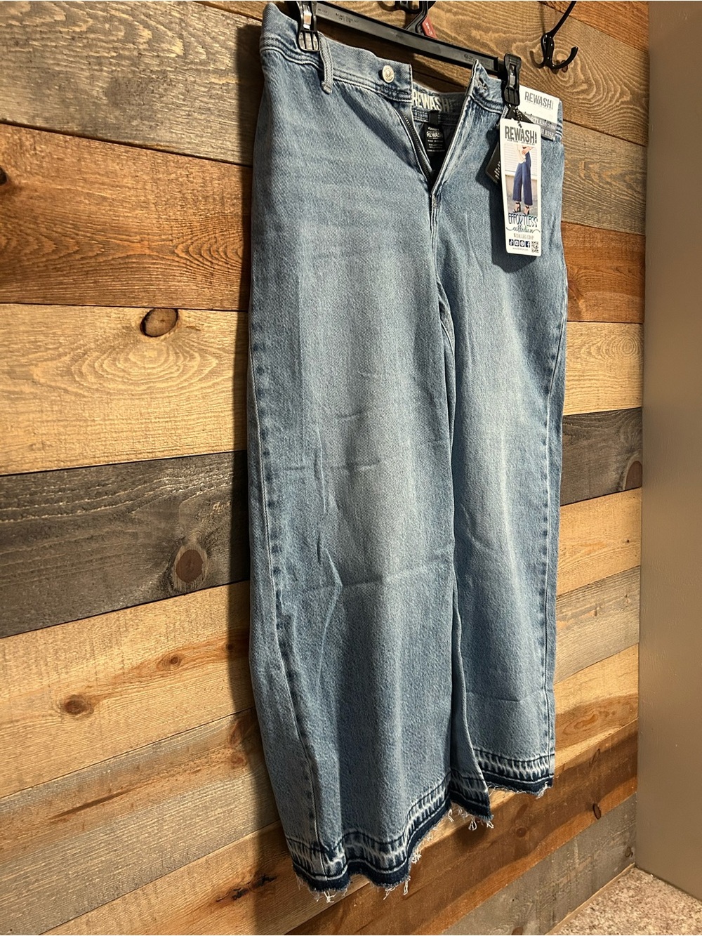 Rewash Light Blue Wide Leg Crop Jeans